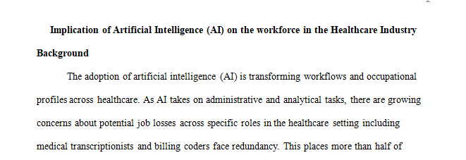 Artificial intelligence in health care