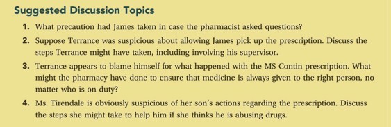 What precaution had James taken in case the pharmacist asked questions